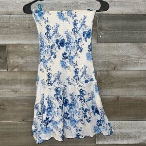 Arden B Blue and White Textured Fabric